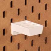 Houder voor drie scharen of klein gereedschap - Voor Ikea Skadis pegboard - Wit