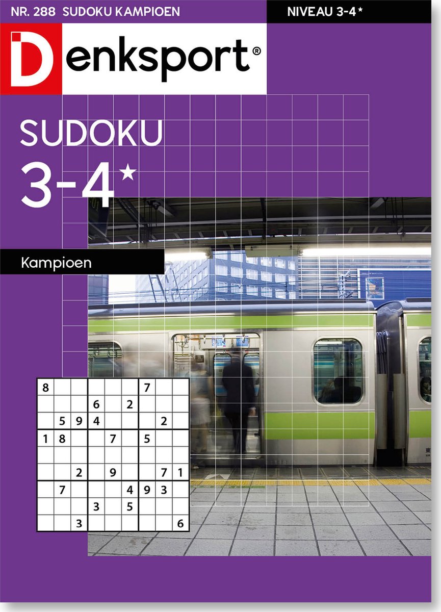 Denksport Puzzelboek Sudoku 3-4* kampioen, editie 288 - Denksport