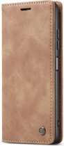 Casemania Hoesje Geschikt voor Oppo A58 4G - Sienna Brown - Portemonnee Book Case