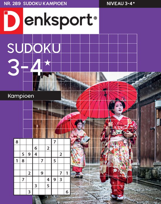 Foto: Denksport puzzelboek sudoku 3 4 kampioen editie 289