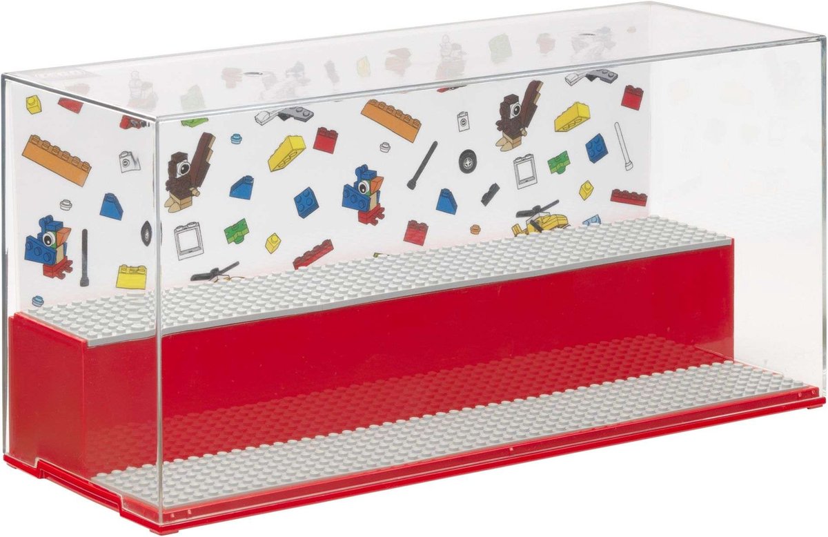 LEGO Vitrine Iconic - Polypropyleen - Rood