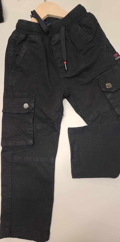 Free Star broek met elastiek en zakken aan de zijkant - kinderen - zwart - 4 jaar (98-104)