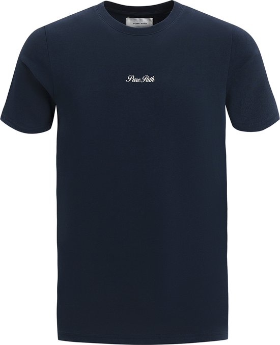 Purewhite - Heren Regular fit T-shirts Crewneck SS - Navy - Maat L