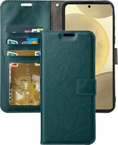 Étui portefeuille en cuir pour Samsung Galaxy S24 Ultra - Vert