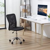 Chaise de bureau ergonomique confortable, chaise d'écriture réglable, 360° avec dossier respirant, chargeable jusqu'à 100 kg, Zwart