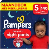 Pampers - Baby Dry Night Pants - Maat 5 - Maandbox - 140 stuks - 12/17 KG