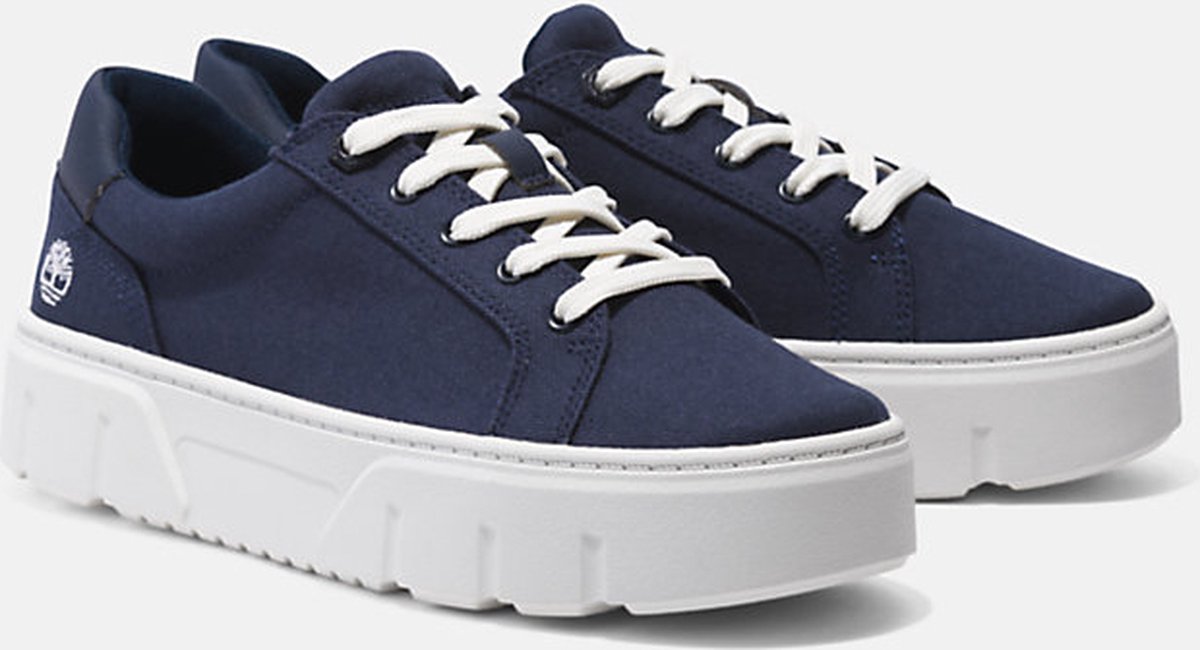 Timberland LAUREL COURT – LOW LACE UP SNEAKER CANVAS Blauw