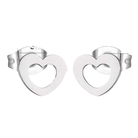 Ixxxi Rosegoud oorbellen met crystal glitter steen