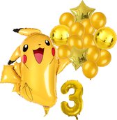 Pokemon ballon set - 62x78cm - Folie Ballon - Pokemon - Pikachu - Themafeest - 3 jaar - Verjaardag - Ballonnen - Versiering - Helium ballon