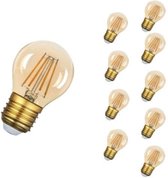 E27 LED-lamp filament 4W G45 240 ° dimbaar (pakket van 10) - Warm wit licht - Overig - gouden - Pack de 10 - Wit Chaud 2300K - 3500K - SILUMEN