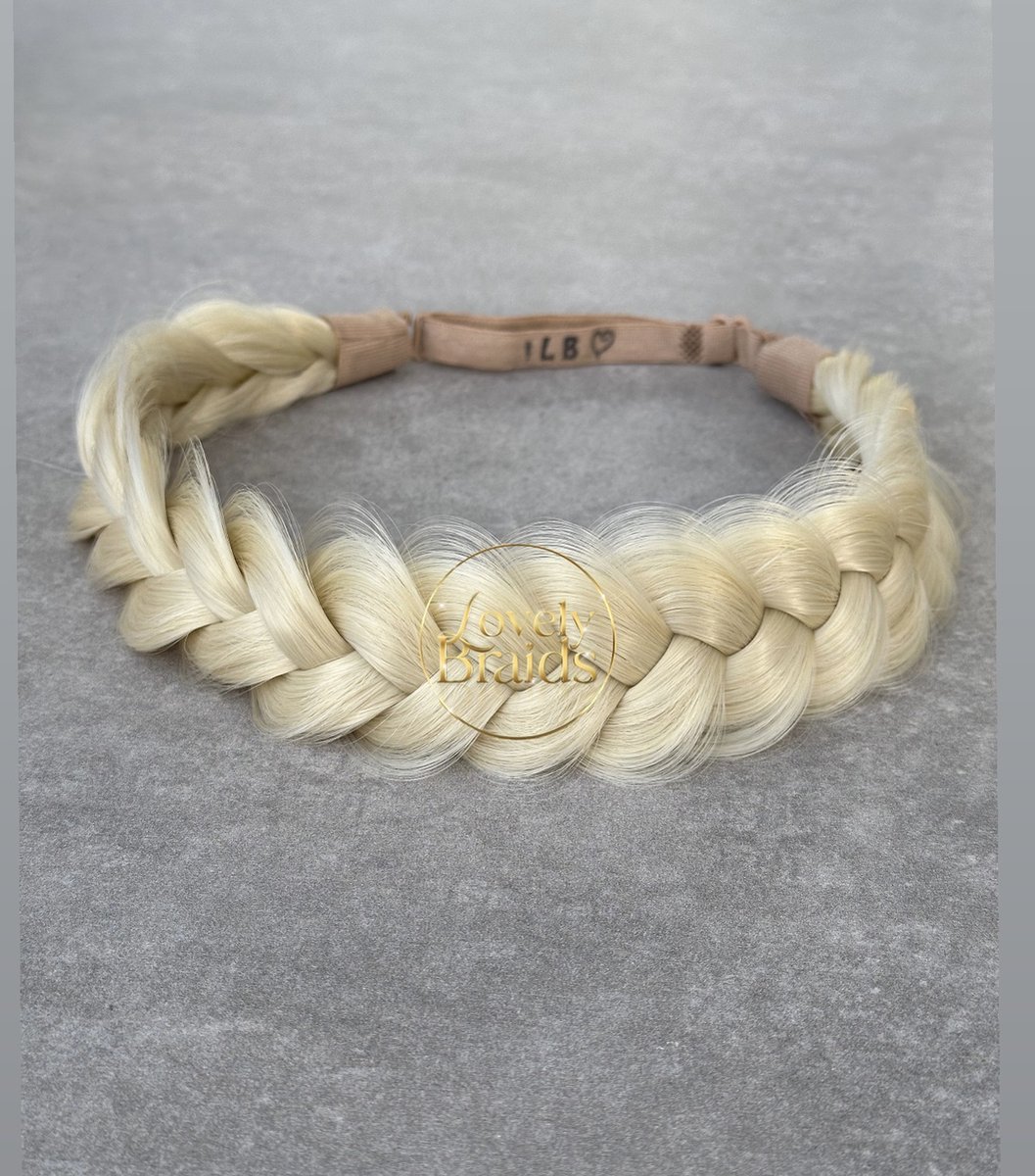 Lovely braids - honey white harmony - gevlochten haarband - vlecht haarband - haarband