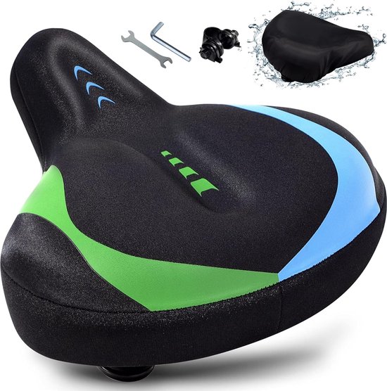 Selle de velo pour femme et homme confortable extra large selle de velo en gel. bol