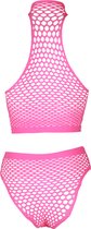 Shots - Ouch! OU833GPNOS - Turtle Neck and High Waist Slip - Pink - XS/XL