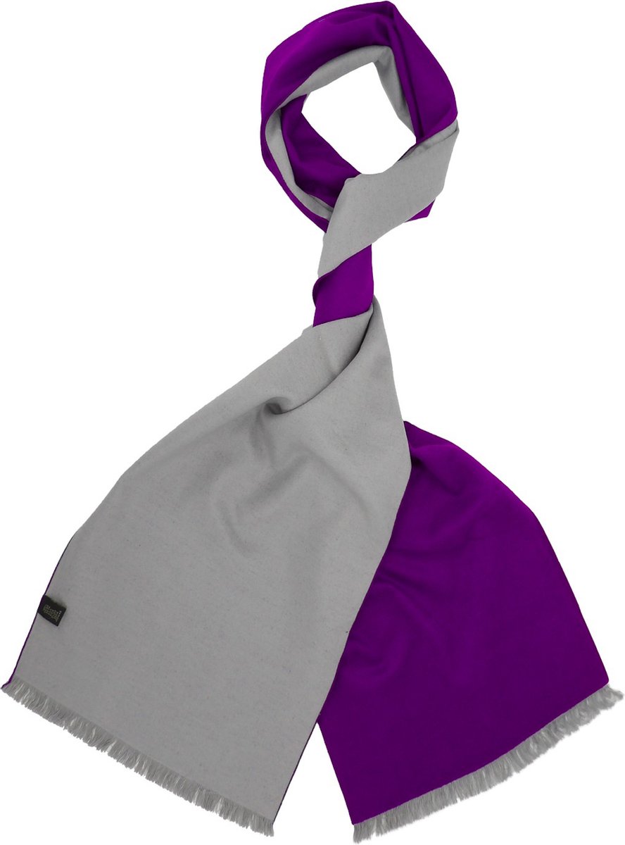 Zijden Comfort Sjaal Silkeborg Lilac - Grijs - Geborstelde Zijde