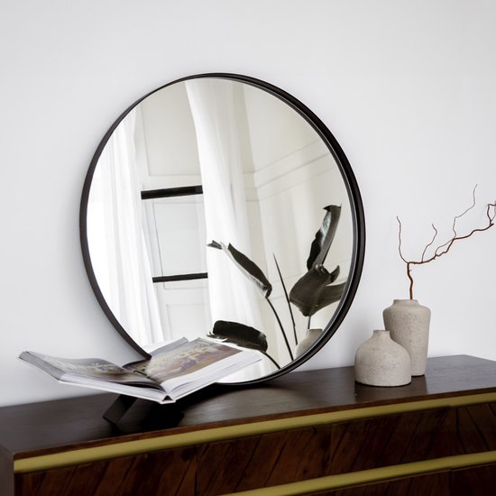 Spiegel Otis | Zwarte stalen ronde spiegel