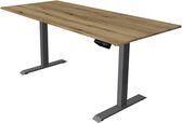 Kerkmann - Zit sta bureau Move-1 180x80cm eiken - antraciet poten - elektrisch