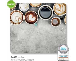 XXL Multifunctionele Glas Snijplank | Spatbescherming voor achter de kookplaat | Voor het afdekken van keramische glaskookplaten en keukenbladen | Anti Spat Scherm | Afm. 56 x 50 x 1,4 Cm. | KLEUR: COFFEE