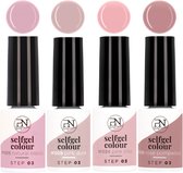 PN Selfcare Pink Elegance - Gellak - Hema vrij - Gel Nagellak - Gellak Starterspakket - Roze Natural gelnagels - 4x6ml