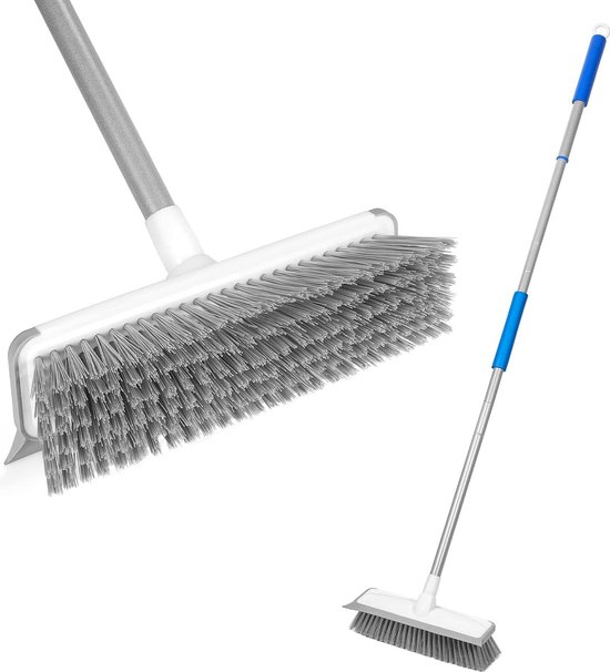 3-in-1 schrobber met wateropdringer vloerschrobber, lange handgreep, 120 graden draaibare douche-vloerschrobber, huishoudelijke reinigingsborstel voor het reinigen van terrastegels, badkamer