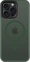 iPhone 15 Pro Max Hoesje - Tactical MagForce Hyperstealth - Geschikt voor magsafe Bos groen
