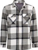 Life Line blouse Pico - blouse/jas Pico - wit/grijs geblokt - borstzak - maat XL