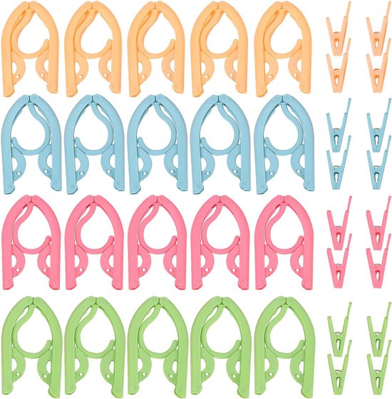 Set van 5 reiskleerhangers-Opblaasbaar en opvouwbaar-De kleerhanger voor