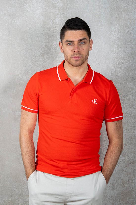 Tipping Slim Polo - Rood - S