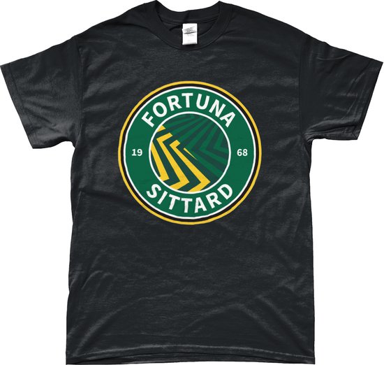 Fortuna Sittard Shirt - Samen Nao Veure - T-Shirt - Sittard - 046 - Voetbal - Artikelen - Zwart - Unisex - Regular Fit - Maat 3XL