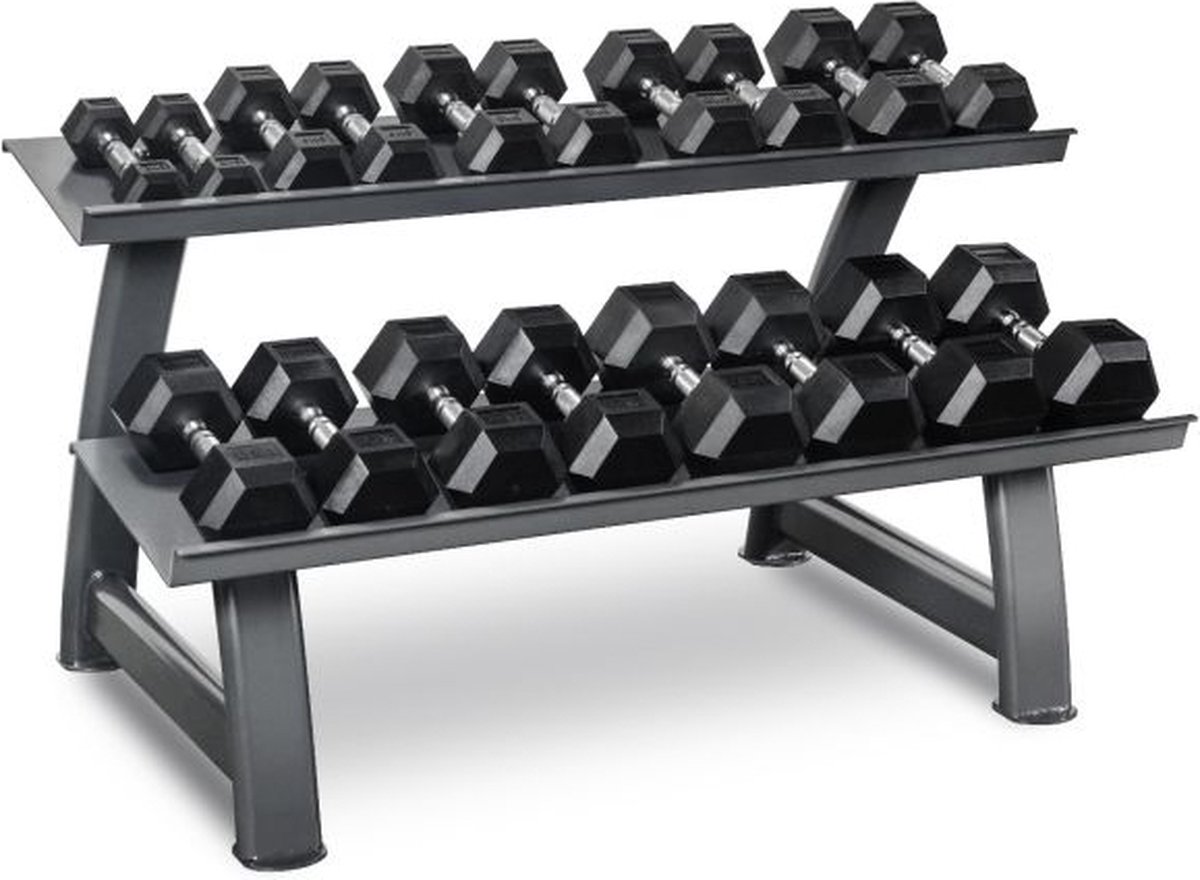 Titanium Strength TH20 | zeshoekige dumbbells | 2-20Kg + Rack