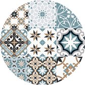 Placemat Vinyl Rond | Baladi Blauw | 2 Stuks | Onze materialen zijn PVC vrij en hygienisch