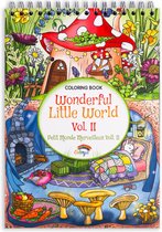 Colorya Libri da colorare per adulti - Formato A4 - Wonderful Little World Vol II Libro da colorare - Carta di qualità premium - Il colore non passa attraverso la carta - Stampato su un solo lato