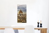 Wanddecoratie Metaal - Aluminium Schilderij Industrieel - Italië - Zonsondergang - Florence - 40x80 cm - Dibond - Foto op aluminium - Industriële muurdecoratie - Voor de woonkamer/slaapkamer