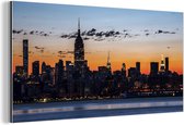 Wanddecoratie Metaal - Aluminium Schilderij Industrieel - New York - Skyline - Amerika - 120x60 cm - Dibond - Foto op aluminium - Industriële muurdecoratie - Voor de woonkamer/slaapkamer