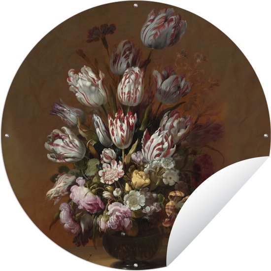 Tuincirkel Stilleven met bloemen - Schilderij van Hans Bollongier - Tuinposter