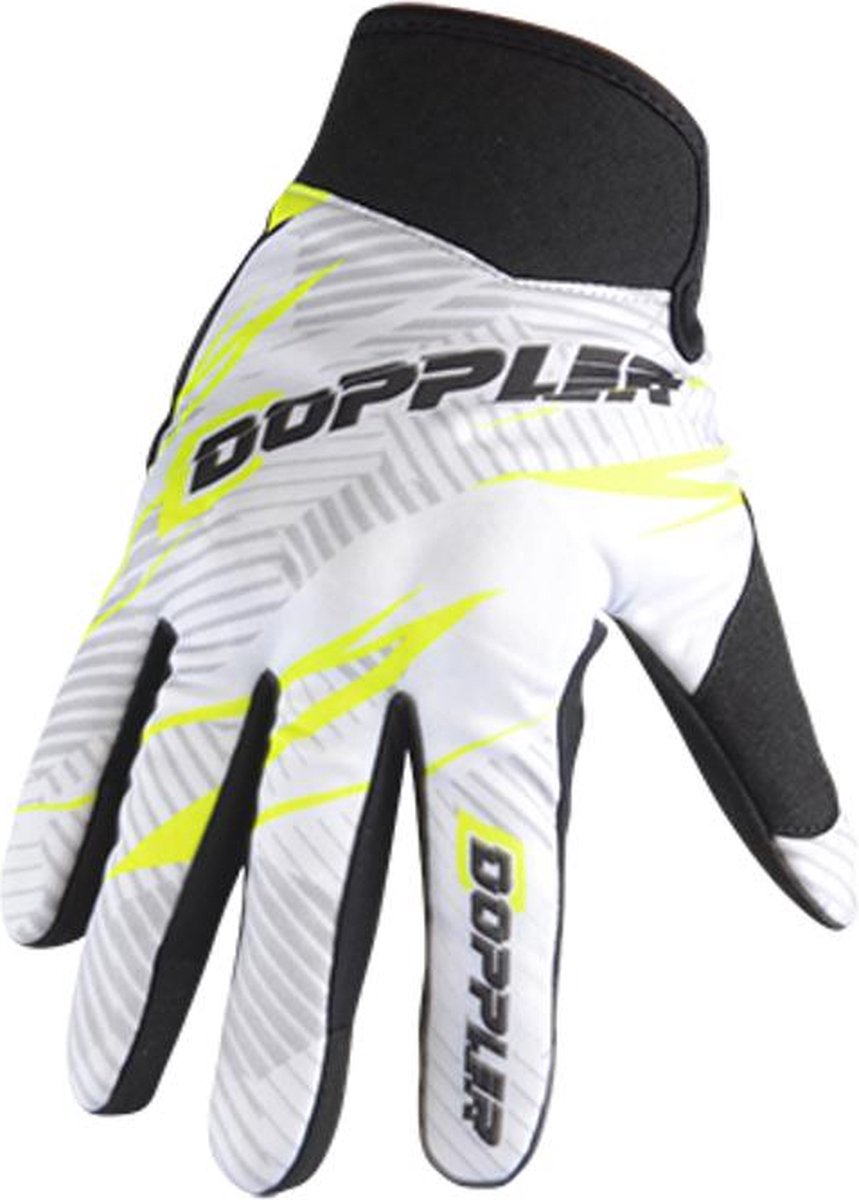 Doppler Handschoenen Doppler wit/geel maat XL - motor handschoenen - scooter handschoenen