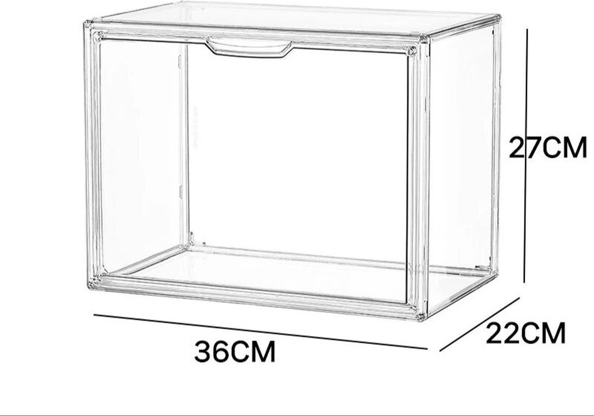 LILEV28 - 1piece - Vitrine & Organizer - Geschikt voor Tassen - Boeken - Tentoonstellen kostbare bezittingen - Decor - Transparant - Opbergdoos