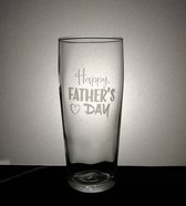 Bierfluitje - Vaderdag - Papa - bierglas - glas- glas met gravering - uniek cadeau - presentje - bier voor papa - Father's day -