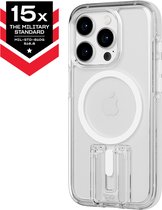 Tech21 Evo Crystal Kick - iPhone 15 Pro hoesje - Schokbestendig telefoonhoesje - Geschikt voor MagSafe - Transparant/Wit - 4,9 meter valbestendig - Flexshock