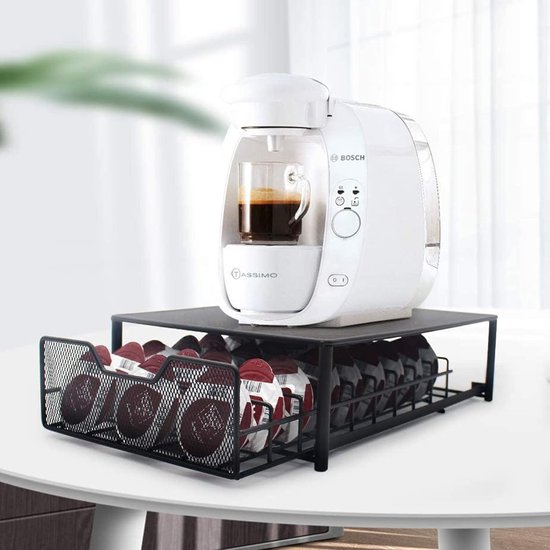 Foto: Kitchenbrothers capsulehouder koffiecups houder geschikt voor nespresso 42 cups draaibaar rvs