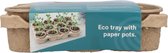 SOGO Eco Kweektray incl 12 paperpots 9 cm