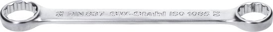SW-Stahl 01313L Clé polygonale double 20 x 22 mm plate I version droite I 12 pans I clé polygonale I clé double I clé polygonale