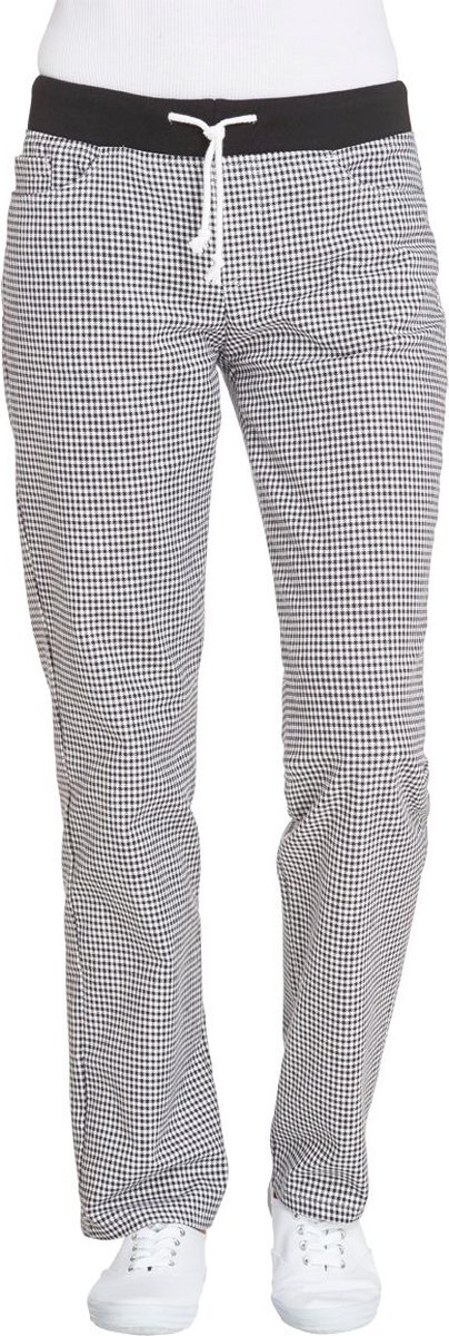 Leiber Damen Kochhose 08/7221/25 Schwarz/Weiß-34TALL