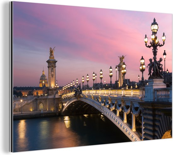 Pont Alexandre Paris Aluminium 90x60 cm - Tirage photo sur Aluminium (décoration murale métal)