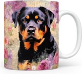 Mok met Rottweiler Beker voor koffie of tas voor thee, cadeau voor dierenliefhebbers, moeder, vader, collega, vriend, vriendin, kantoor