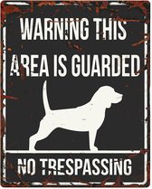 D&d Home - Waakbord - Hond - Warning Sign Square Beagle Gb 20x25cm Zwart - 1st