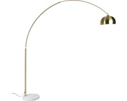 QAZQA xxl - Moderne Booglamp | Vloerlamp | Staande Lamp - 1 lichts - H 2690 mm - Goud/messing - Woonkamer | Slaapkamer