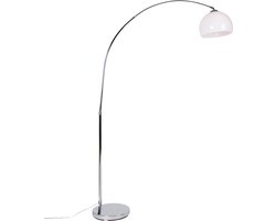 QAZQA Arc Staande Booglamp - 1 lichts - 1200 mm - Chroom