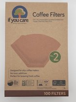 If You Care - Koffiefilters - Chloorvrij gebleekt papier - Maat 2 - 100 stuks - No. 2