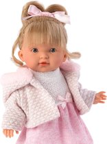Llorens mini popje meisje VALERIA blond haar met strik 28cm