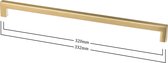 Ostiumhome® Mat Gouden Handgreep - 320mm/332mm/12mmX12mm/32mm - Keuken greep - kast grepen